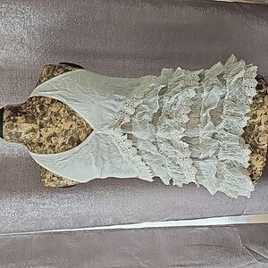 NWOT Sexy Free People Strappy Tattered Ruffle Tunic Size XSmall